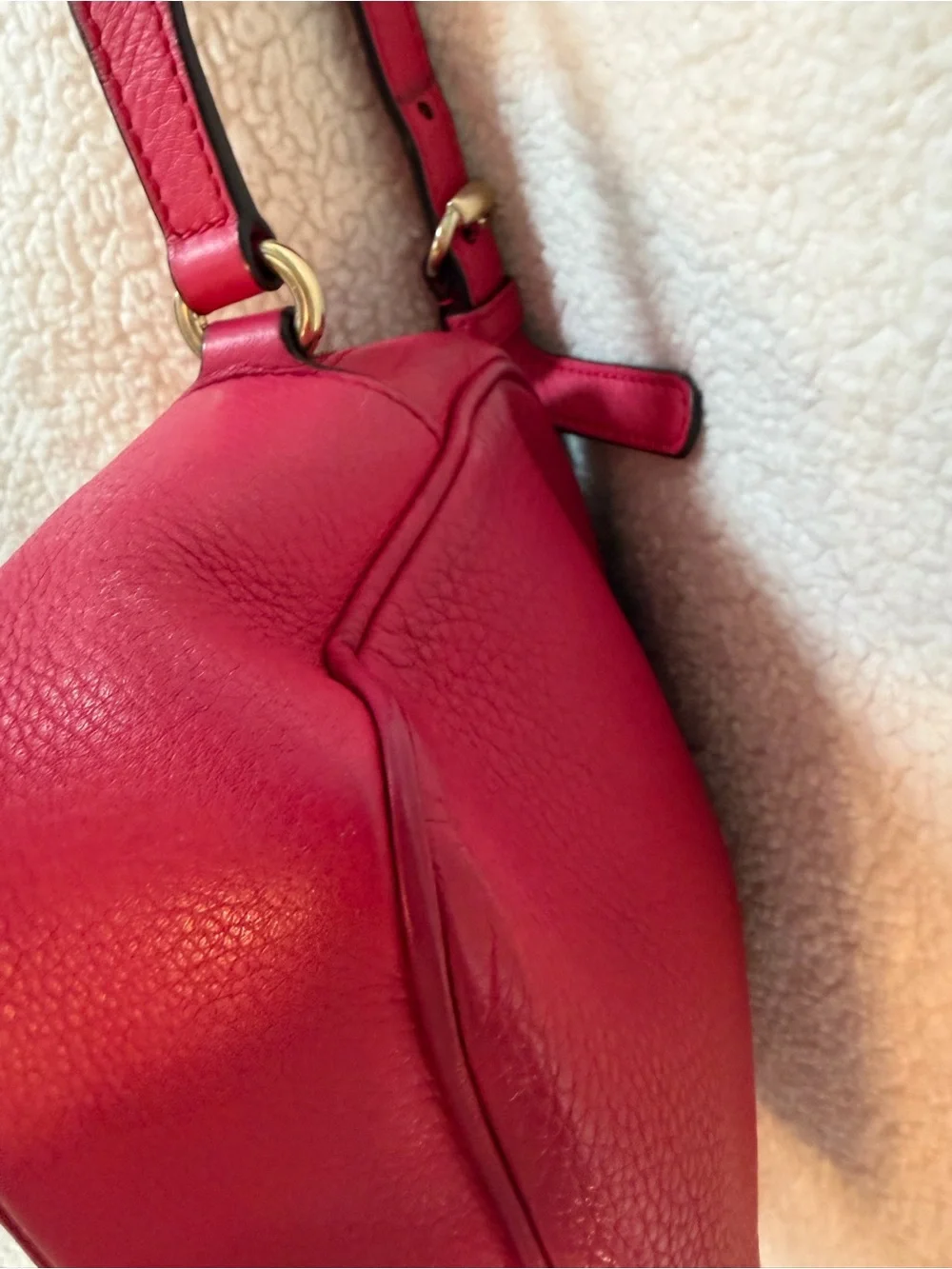 Gucci Soho Disco Bag in Fuchsia Leather with Tassel